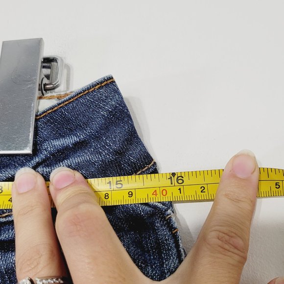 TFive Denim Blue Jean Shorts Cotton Blend Cut Off Distressed Frayed Mini Pockets - Picture 10 of 11
